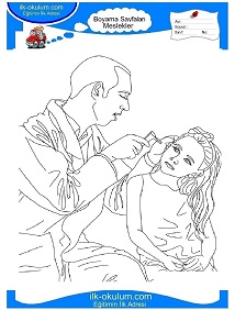 Çocuklar İçin Doktor Boyama Sayfaları 
